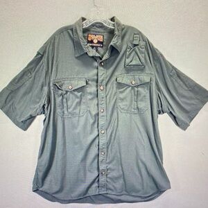 Duluth Trading Co Men's Olive Button Down Shirt
